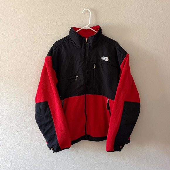The North Face Other - Vintage The North Face Denali Fleece Jacket Mens XL Red Black Colorblock Zip